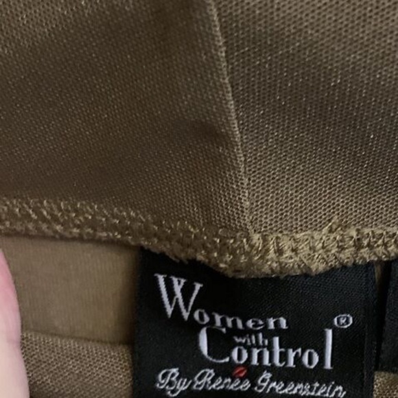 Women w/ Control SMOOTH & SLEEK Tummy Control TAUPE Pants PETITE 5X NIP - Picture 3 of 4
